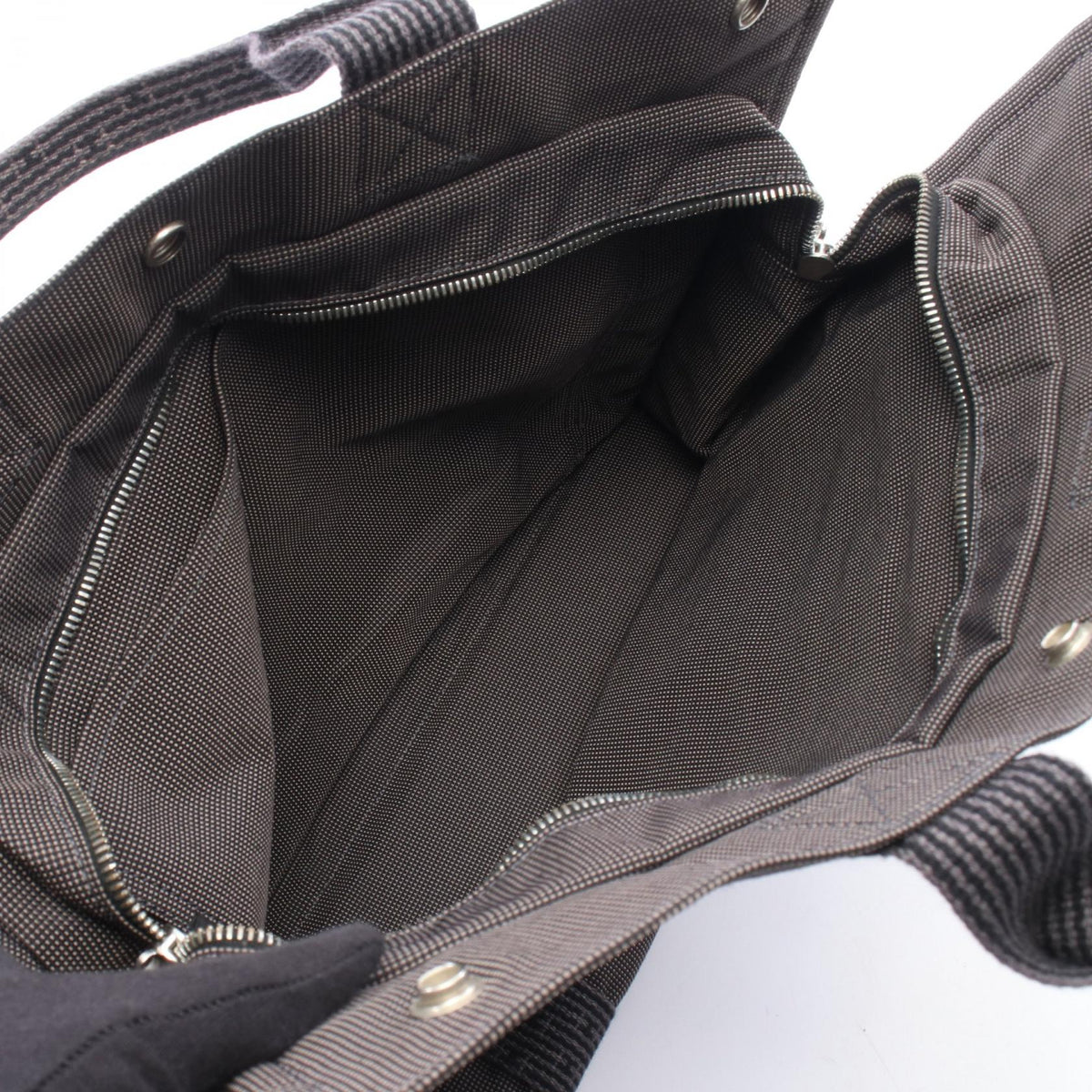 HERMES HerlineMM Tote Bag Gray canvas 2101220098988