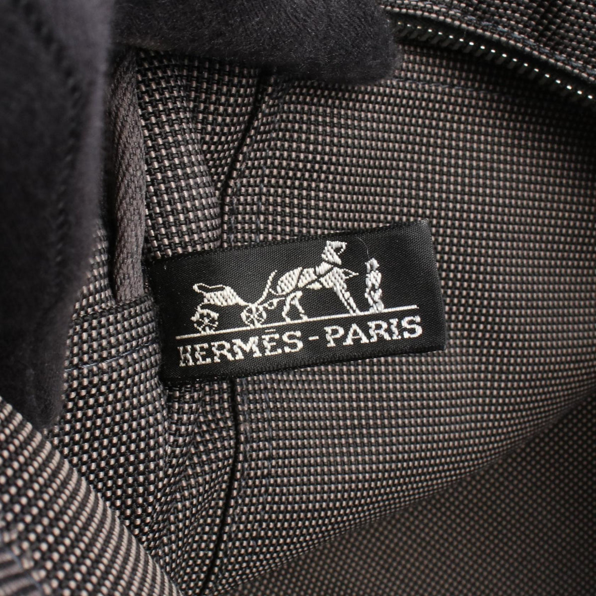 HERMES HerlineMM Tote Bag Gray canvas 2101220098988