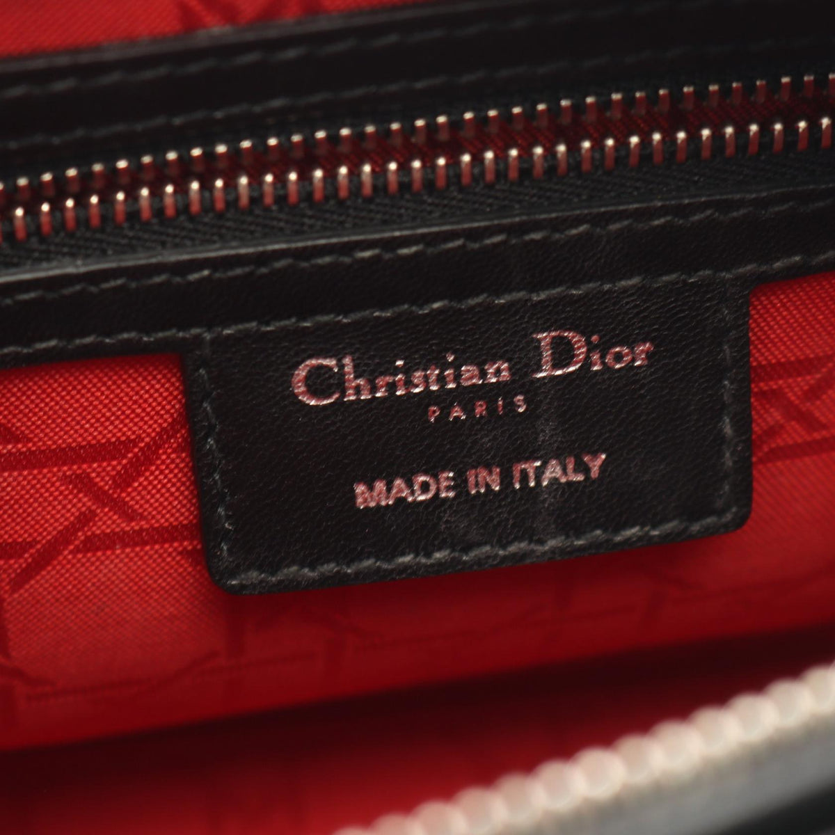 Dior LADY DIOR Christian Dior Cannage 2WAY Handbag Black leather 2101220099114