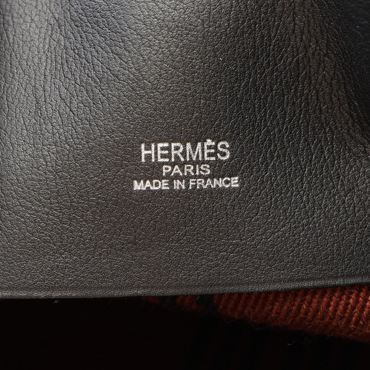 HERMES Potamoskabus PM Tote Bag Brown/Black Vaux Swift leather canvas Vaux Swift leather 2101220099527