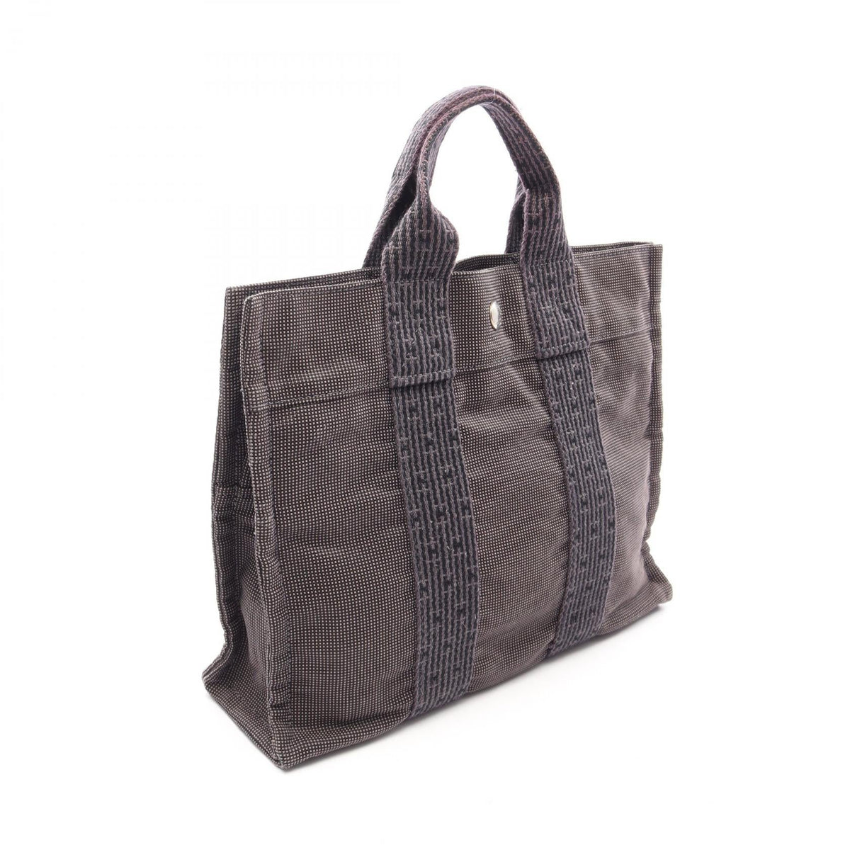 HERMES HerlinePM Tote Bag Gray Other Nylon canvas 2101220100377