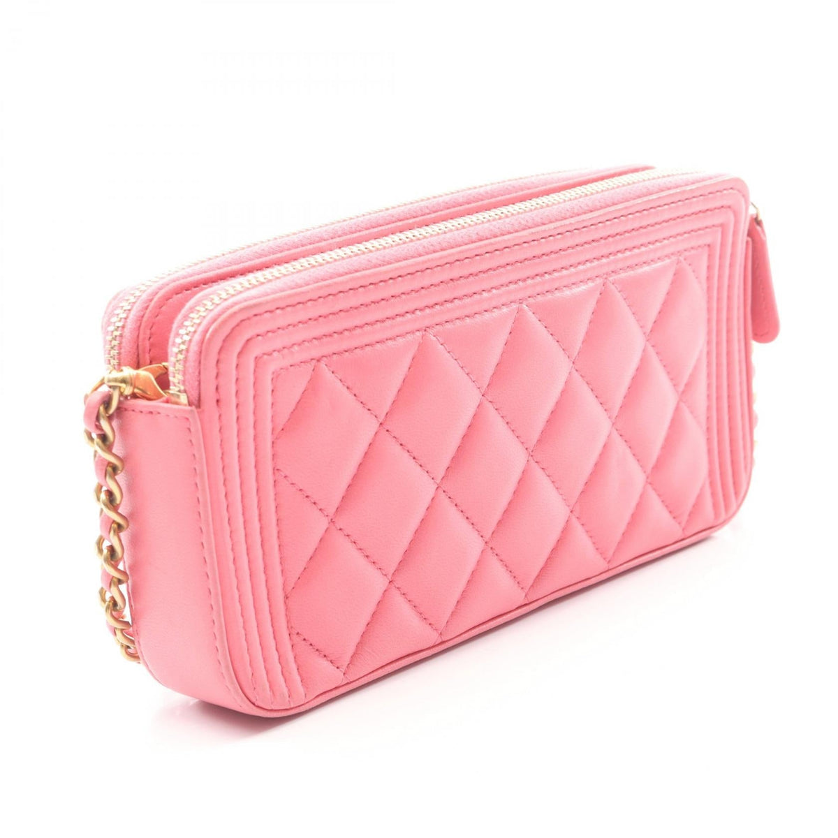 CHANEL Pink Boy chanel Lambskin (sheep leather) 2101220102623