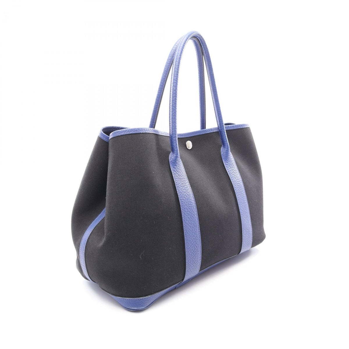 HERMES Garden party PM Tote BagBlue electric Blue electric Black/Blue Toile H canvas Toile H / Vache leatherCountry leather 2120100036452