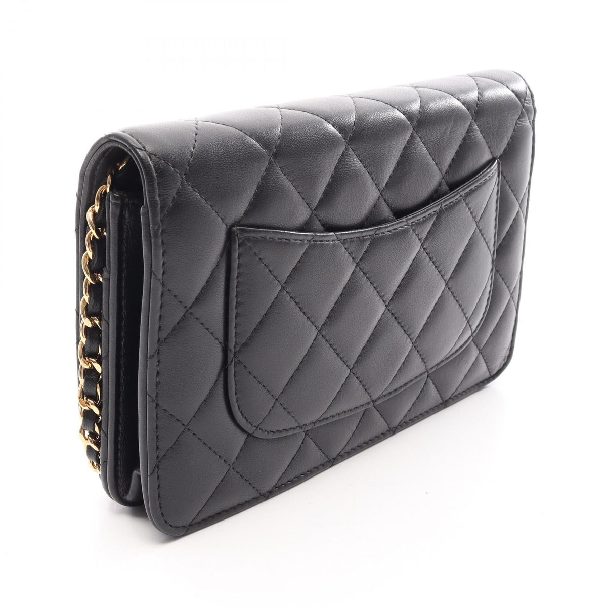 CHANEL Black Matelasse Lambskin (sheep leather) 2106800640977