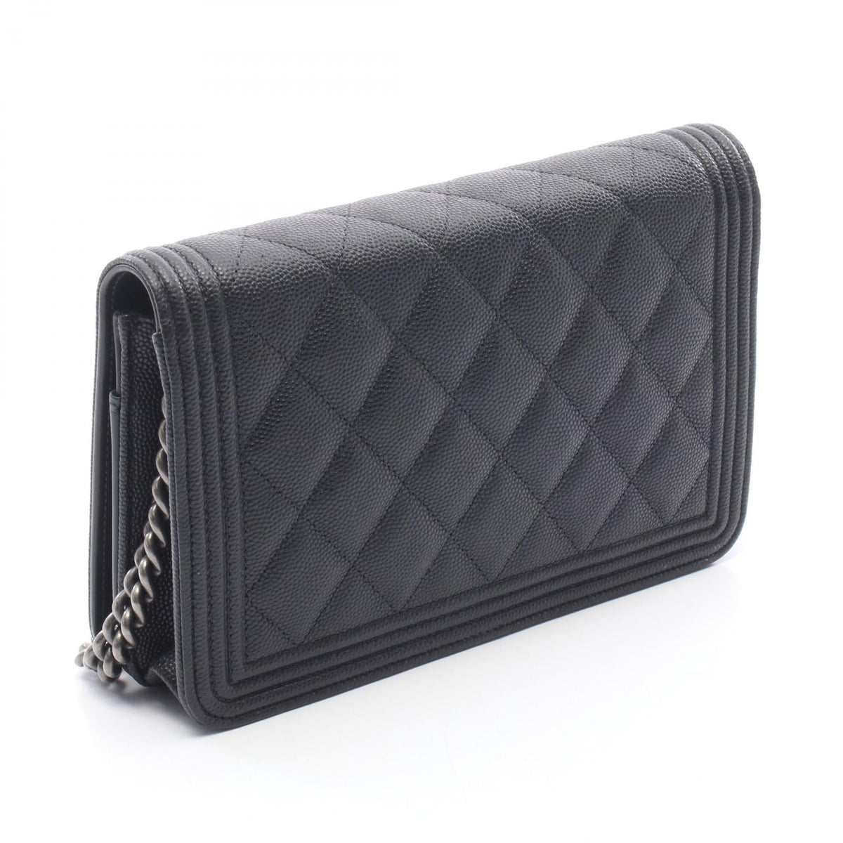CHANEL Black Boy Chanel Matelasse Grained Calfskin leather 2106800640984