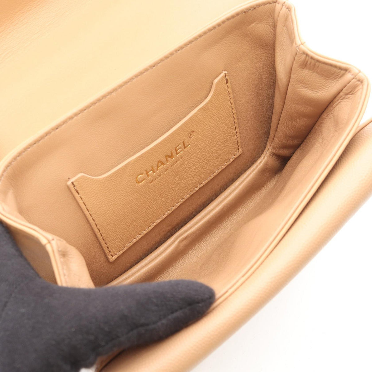 CHANEL Beige Matelasse 2WAY Grained Calfskin leather AS4286 2106800641042