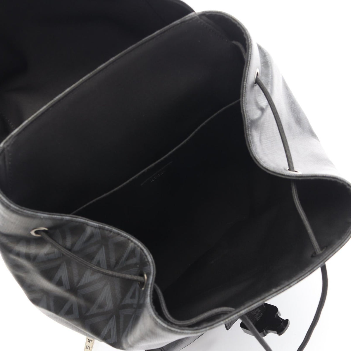 Dior HIT THE ROAD Small CD Diamond Rucksack Backpack Black PVC coated canvas�leather 2120100036520