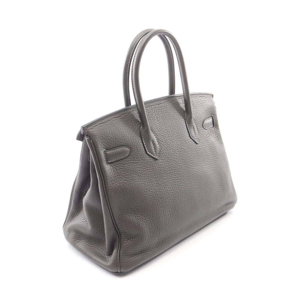 HERMES Birkin 30 Graphite Handbag Gray Taurillon Clemence Other Taurillon Clemence 2120300058506