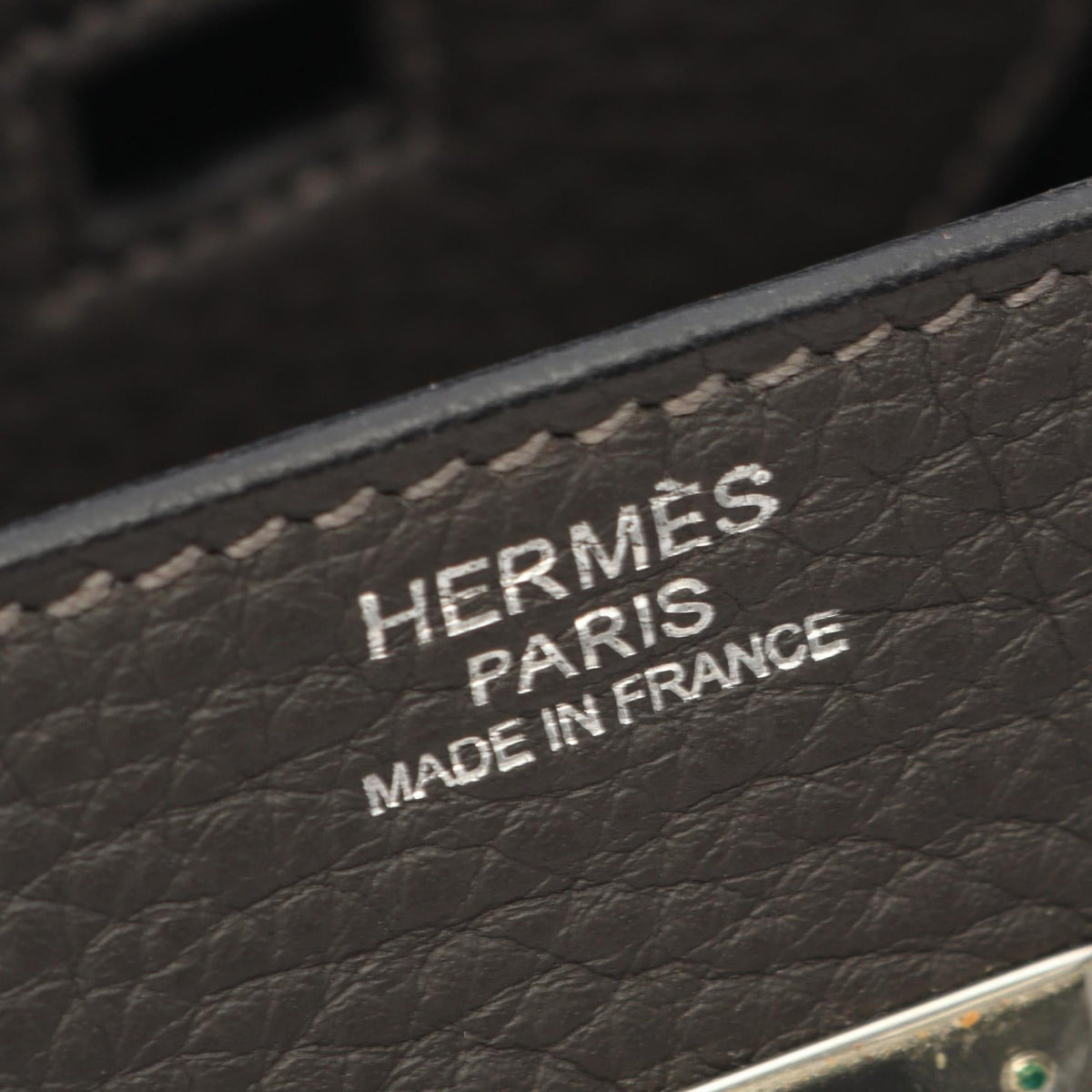 HERMES Birkin 30 Graphite Handbag Gray Taurillon Clemence Other Taurillon Clemence 2120300058506