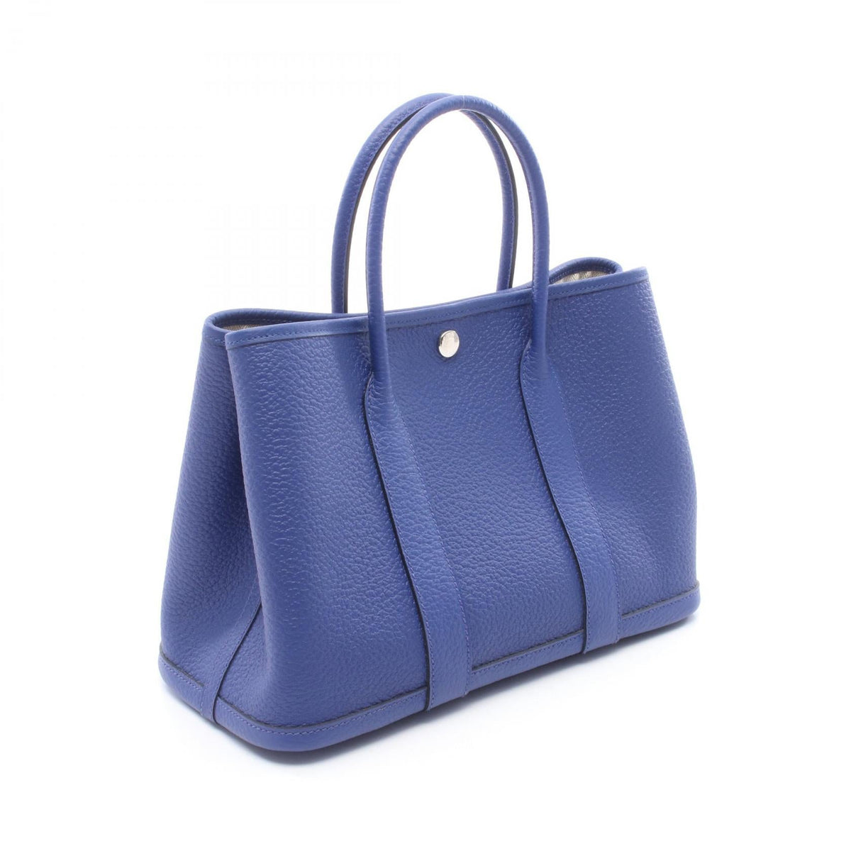HERMES Garden party TPM Tote BagBlue electric Blue electric Blue Country leather leather Country leather 2104102533195