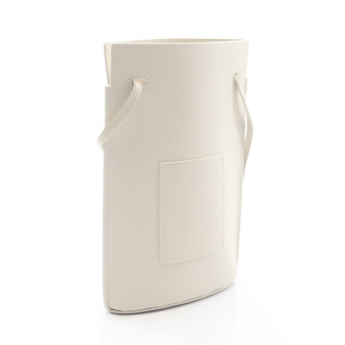 LOEWE dice pocket Shoulder Bag White leather C630R12X01 2120900135256