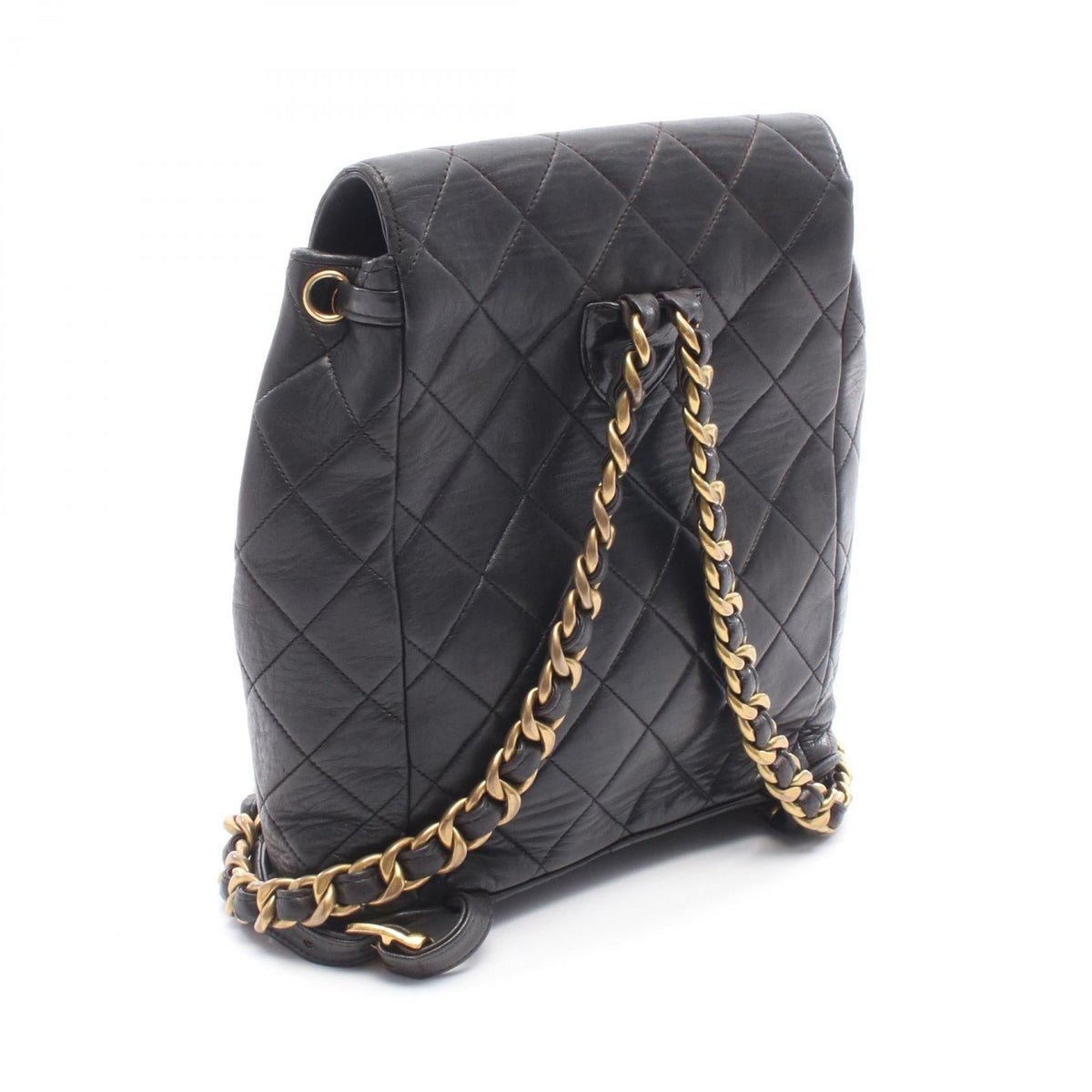 CHANEL Black Matelasse Turn Lock Chain Lambskin (sheep leather) A04194 2101220036249