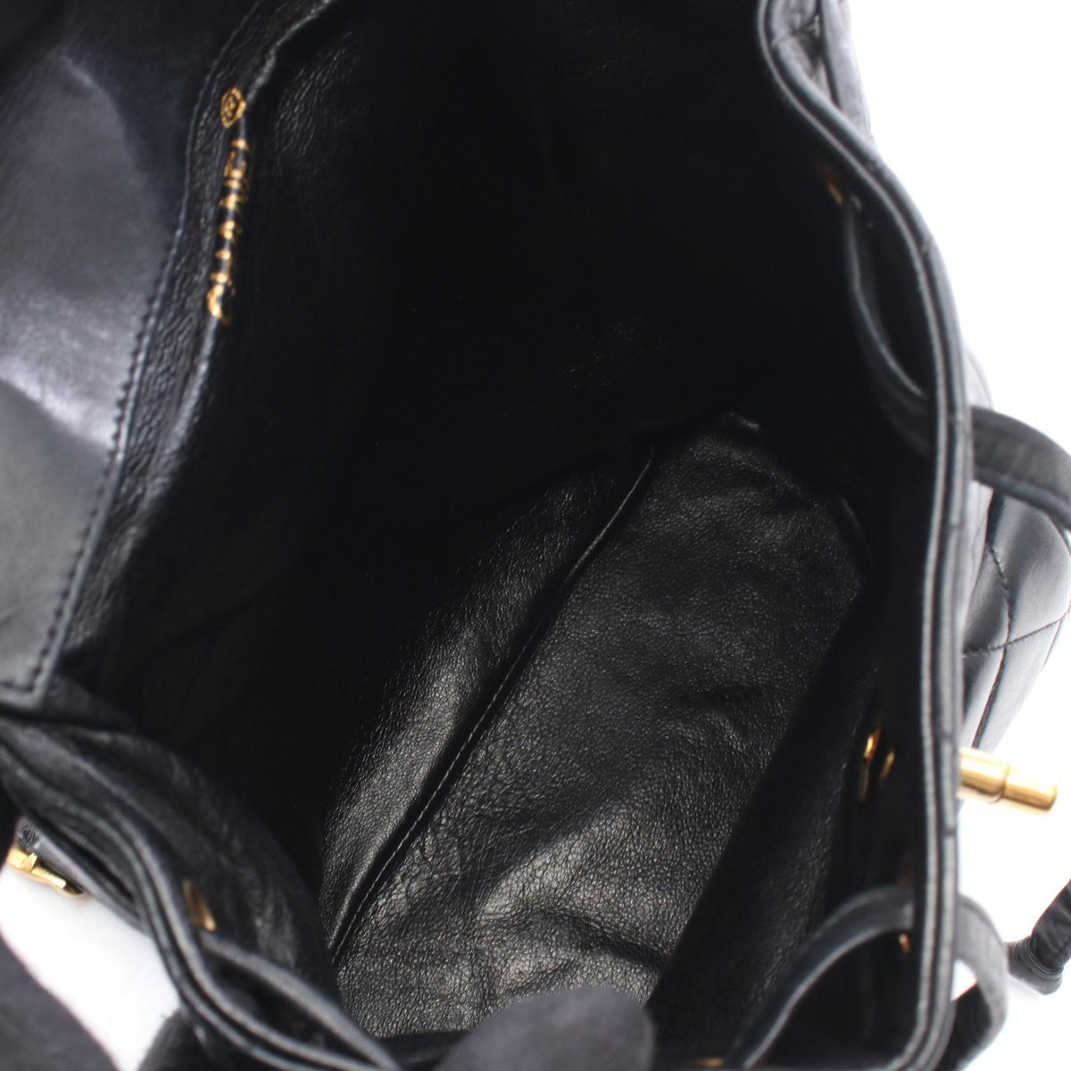 CHANEL Black Matelasse Turn Lock Chain Lambskin (sheep leather) 2101220037871
