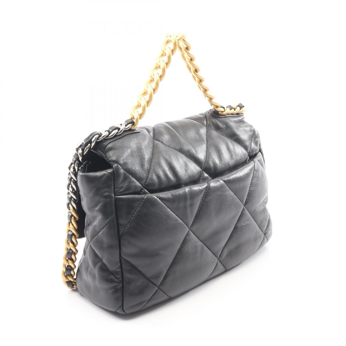 CHANEL Black 19 dix-neuf 19 Matelasse Combination Metal Fittings 2WAY Lambskin (sheep leather) AS1161 2101219901626
