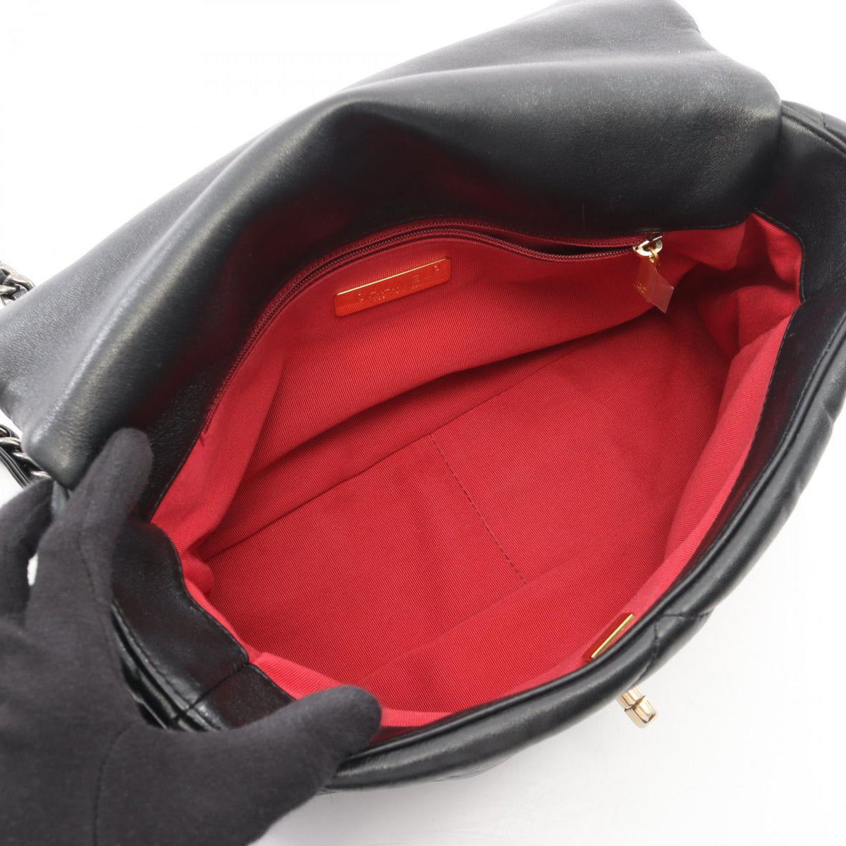 CHANEL Black 19 dix-neuf 19 Matelasse Combination Metal Fittings 2WAY Lambskin (sheep leather) AS1161 2101219901626
