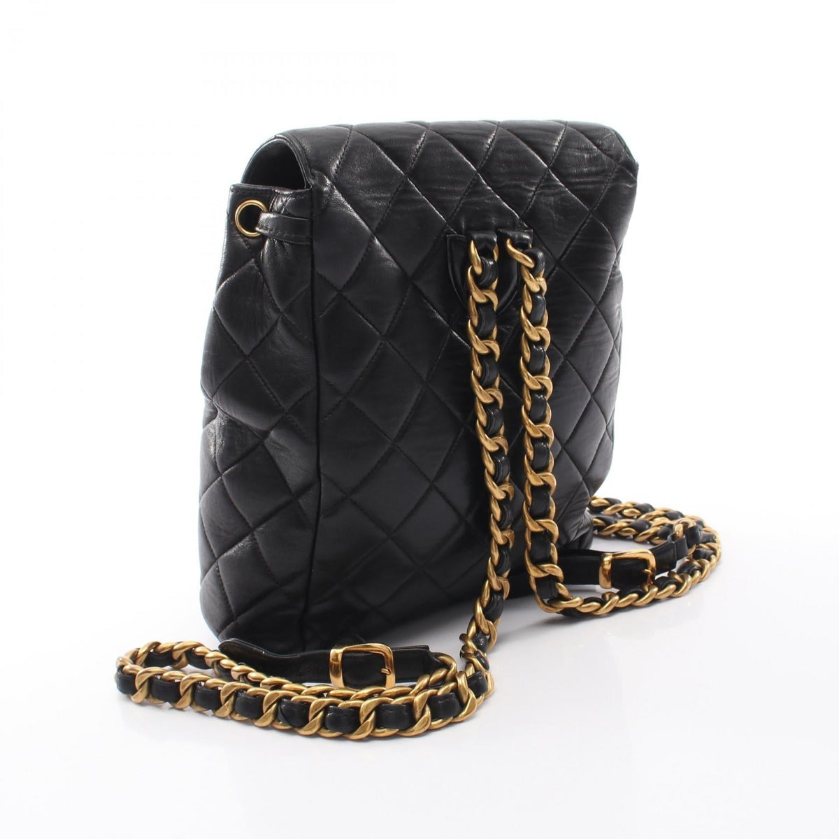 CHANEL Black Matelasse Turn Lock Chain Lambskin (sheep leather) A04194 2101219931845