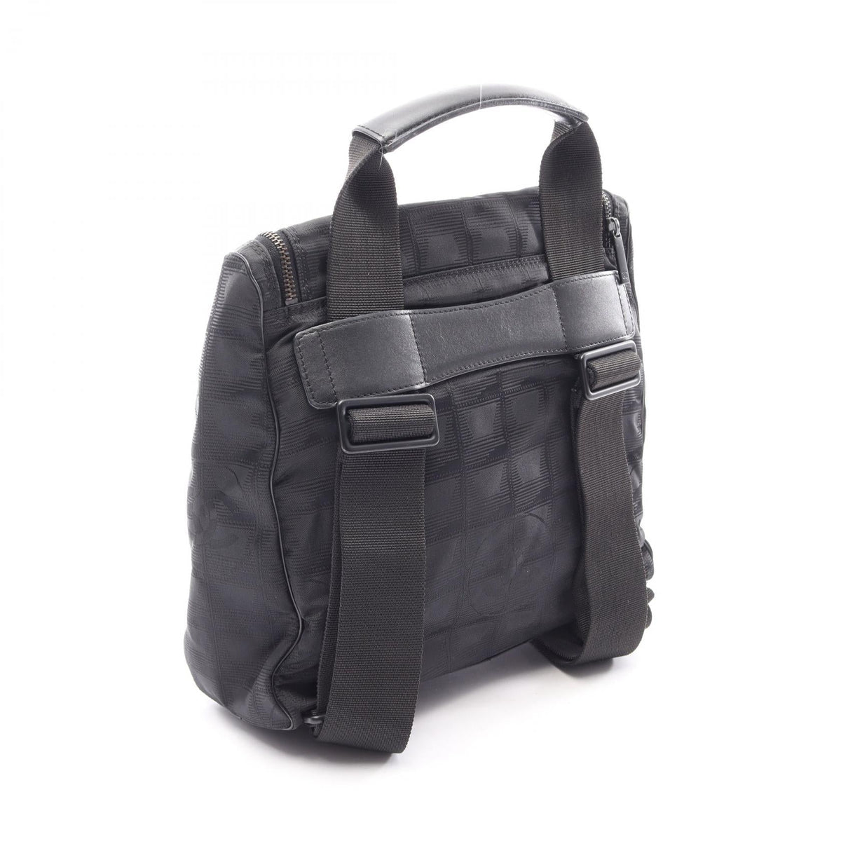 CHANEL Black New Travel Line Backpack leather�Nylon canvas 2101219942094
