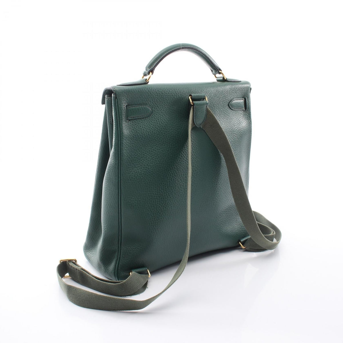 HERMES Kelly Ad GM (Internal Stitching) Rucksack Backpack Green Ardennes leather leather Ardennes leather 2101219964966