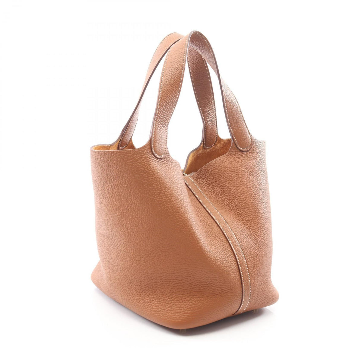 HERMES Picotin Lock MM Gold Handbag Brown Taurillon Clemence Other Taurillon Clemence 2104102530941