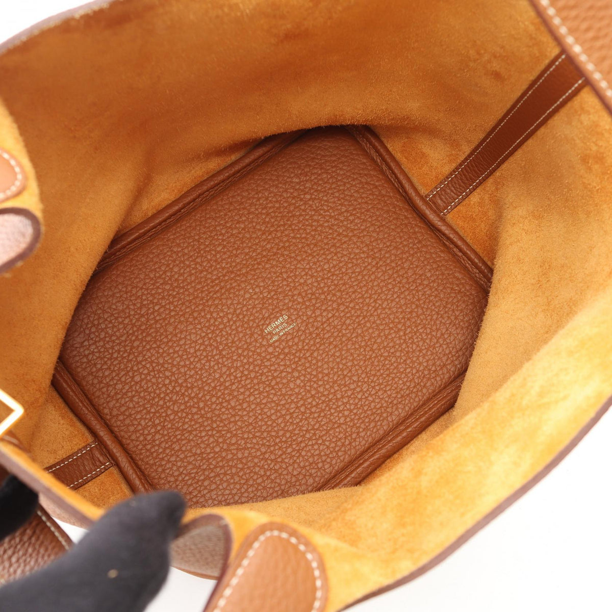 HERMES Picotin Lock MM Gold Handbag Brown Taurillon Clemence Other Taurillon Clemence 2104102530941
