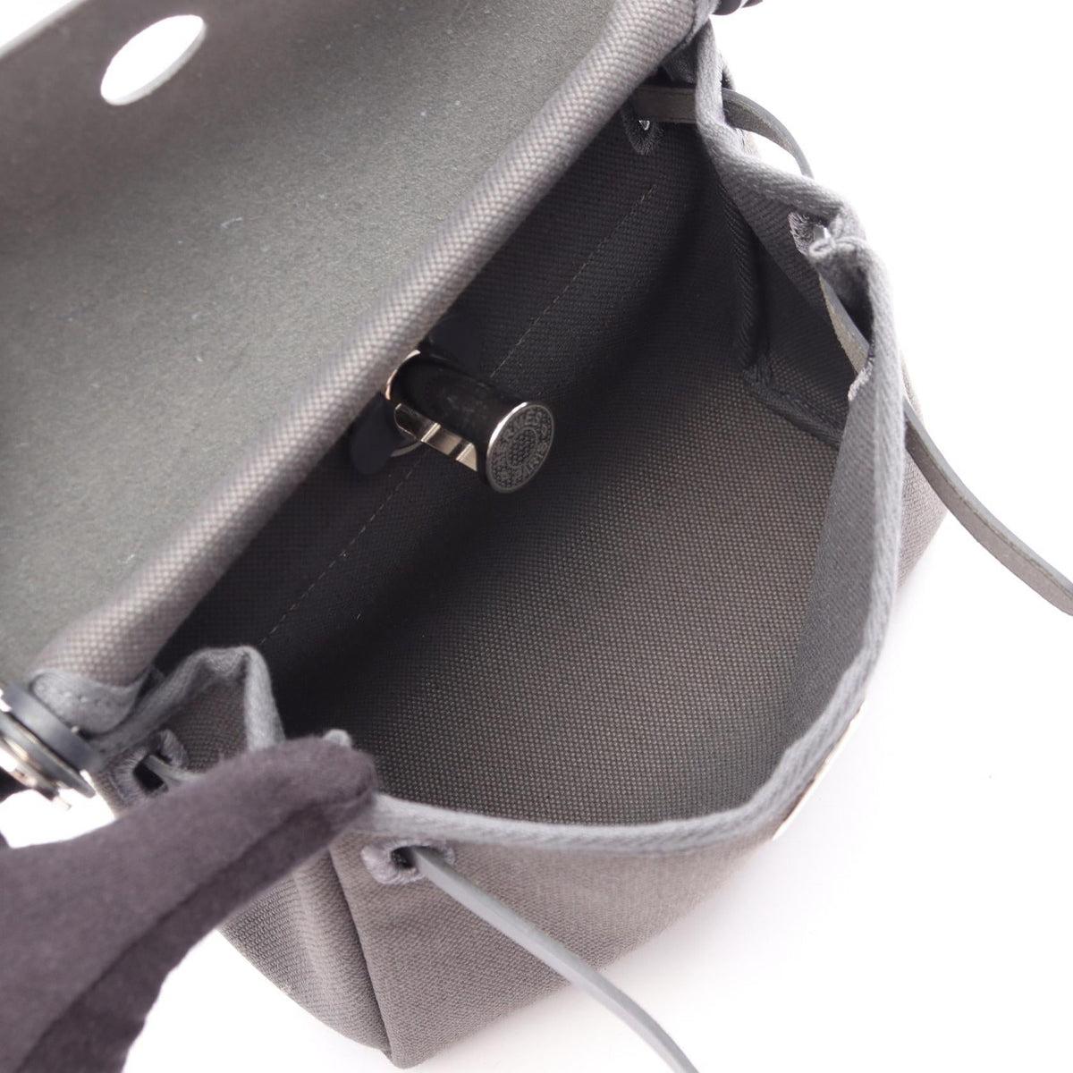 HERMES Airbag Zip Mini Shoulder BagArdoise Ardoise Gray Toile H canvas leather Toile H / Vache leather Hunter 2120900119805
