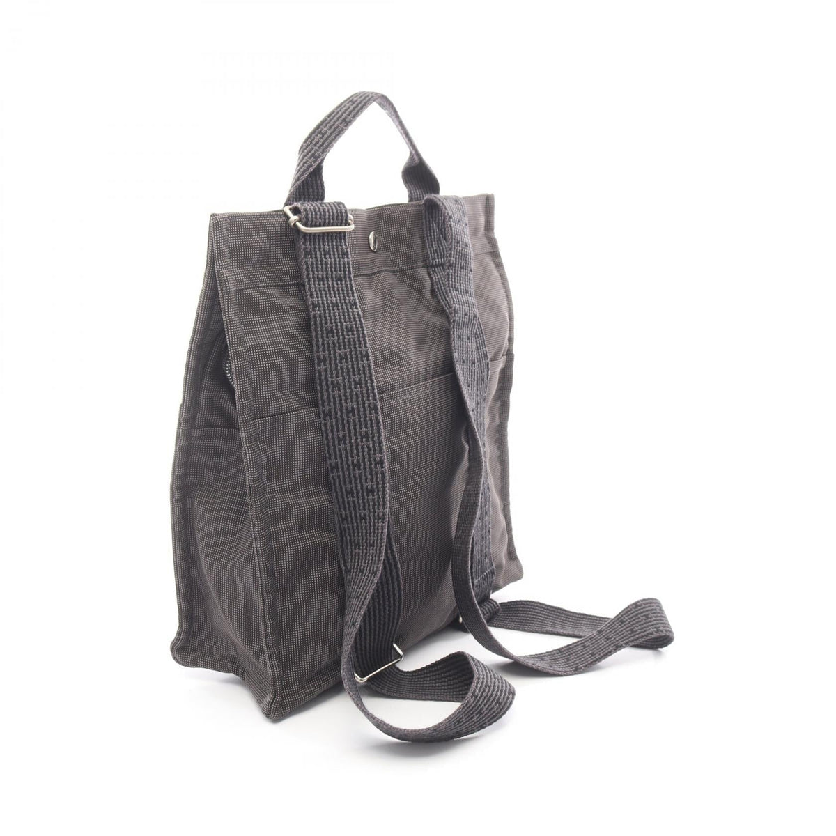 HERMES Herline Ad MM Rucksack Backpack Gray Other Nylon canvas 2101219886213