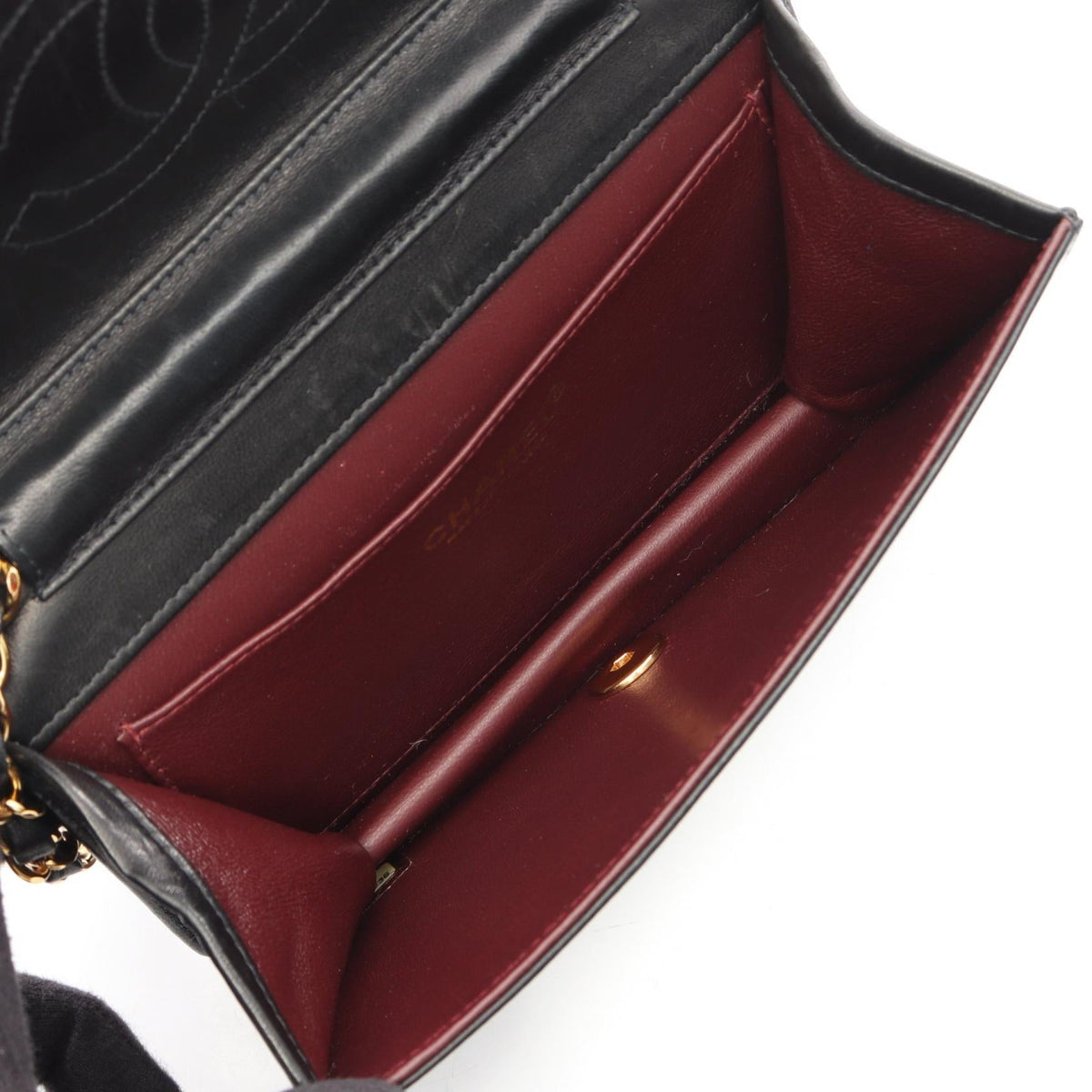 CHANEL Black Mini Matelasse Full Flap Turnlock Lambskin (sheep leather) 2101219887678