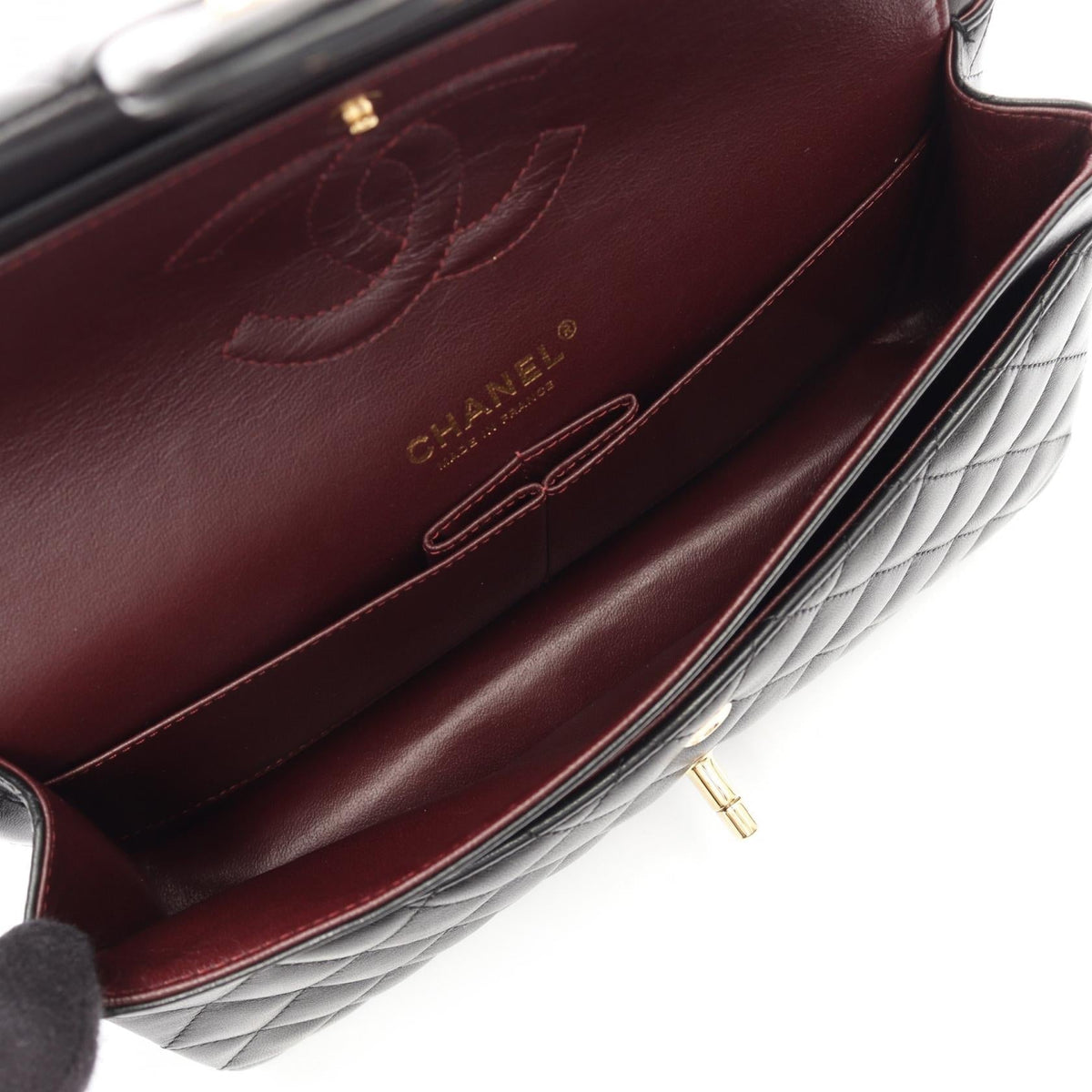 CHANEL Black Matelasse W flap Lambskin (sheep leather) A01112 2101219887753