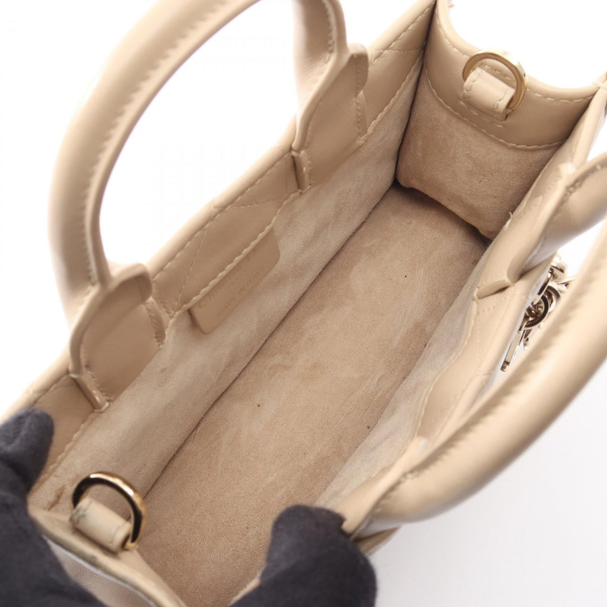 Dior Macro Cannage Book Tote Bag Mini 2WAY Handbag Beige leather S5573OWHP_M51U 2101219901589