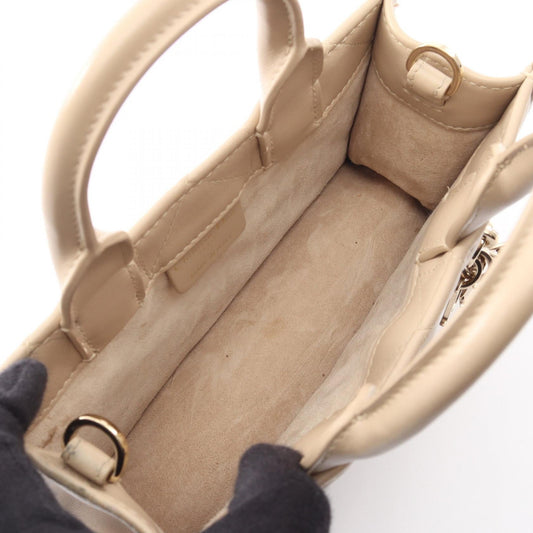 Dior Macro Cannage Book Tote Bag Mini 2WAY Handbag Beige leather S5573OWHP_M51U 2101219901589