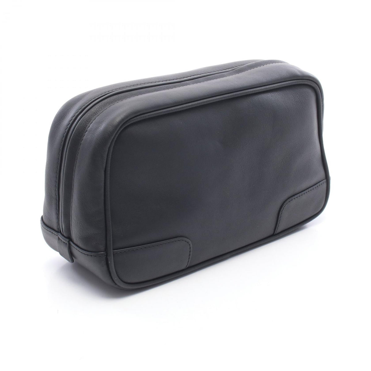 LOEWE anagram business bag clutch bag Black leather 2101220064556