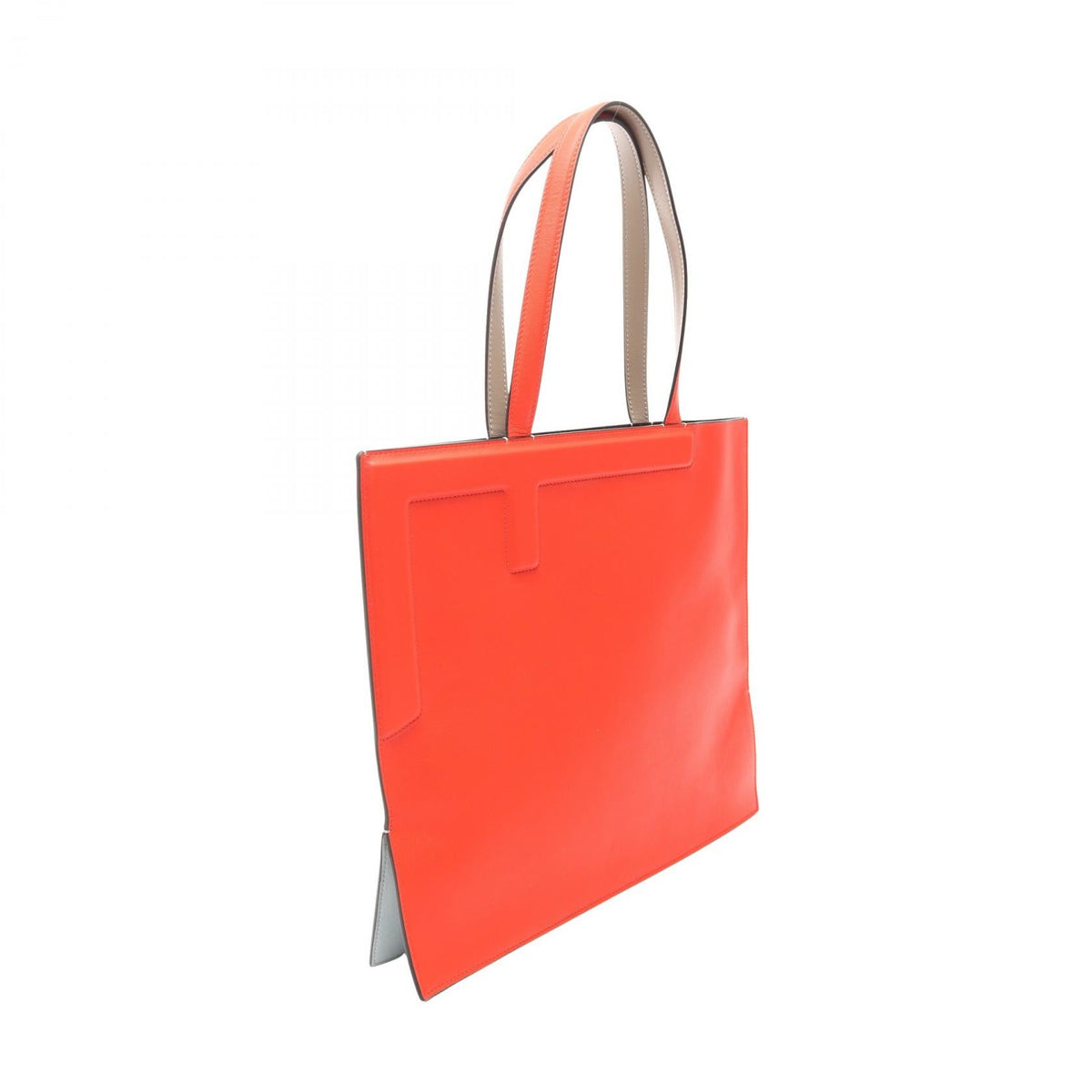 FENDI Flip Tote Bag Beige/Red leather 8BH420 2101220064815
