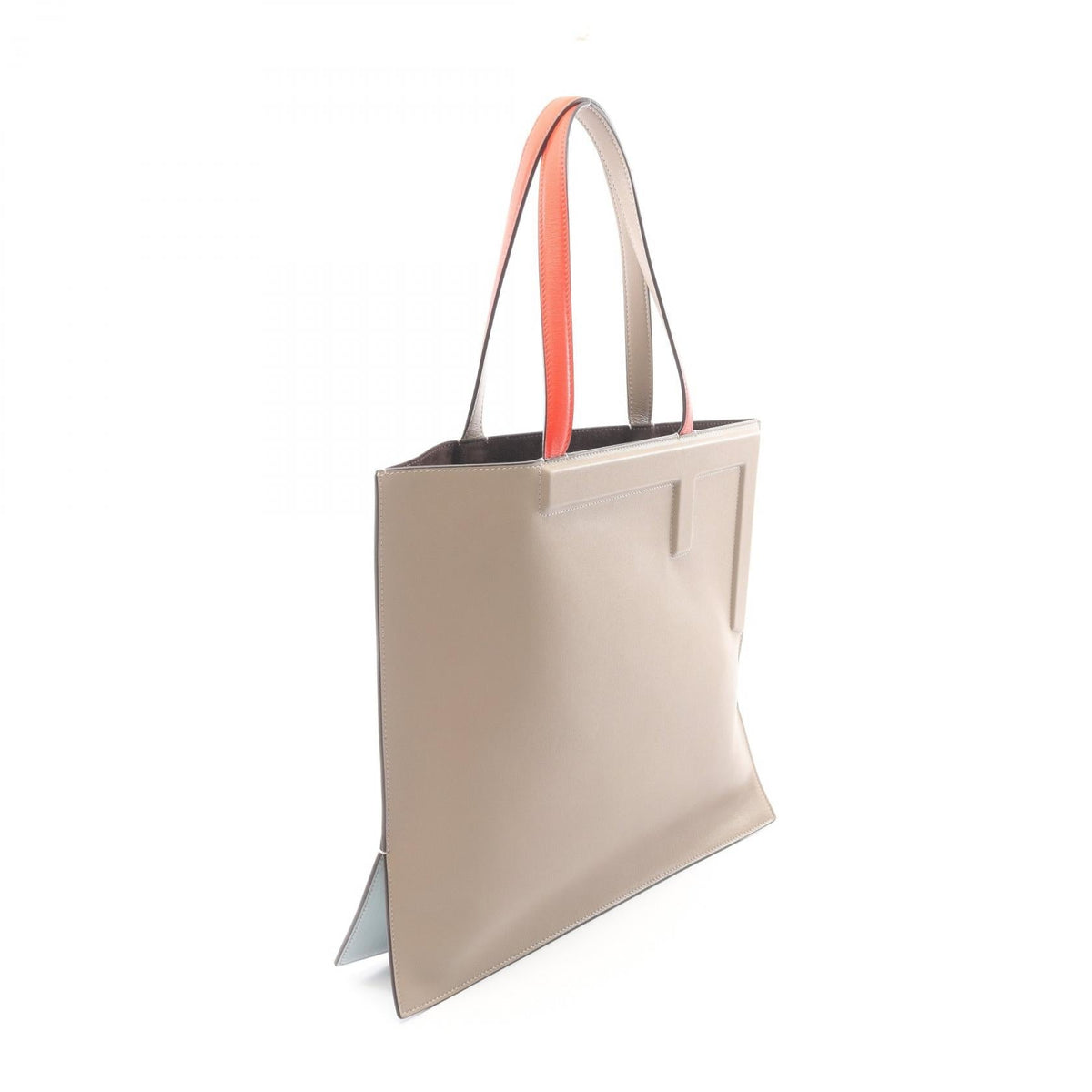 FENDI Flip Tote Bag Red/Beige/Blue leather 8BH420 2101220064822
