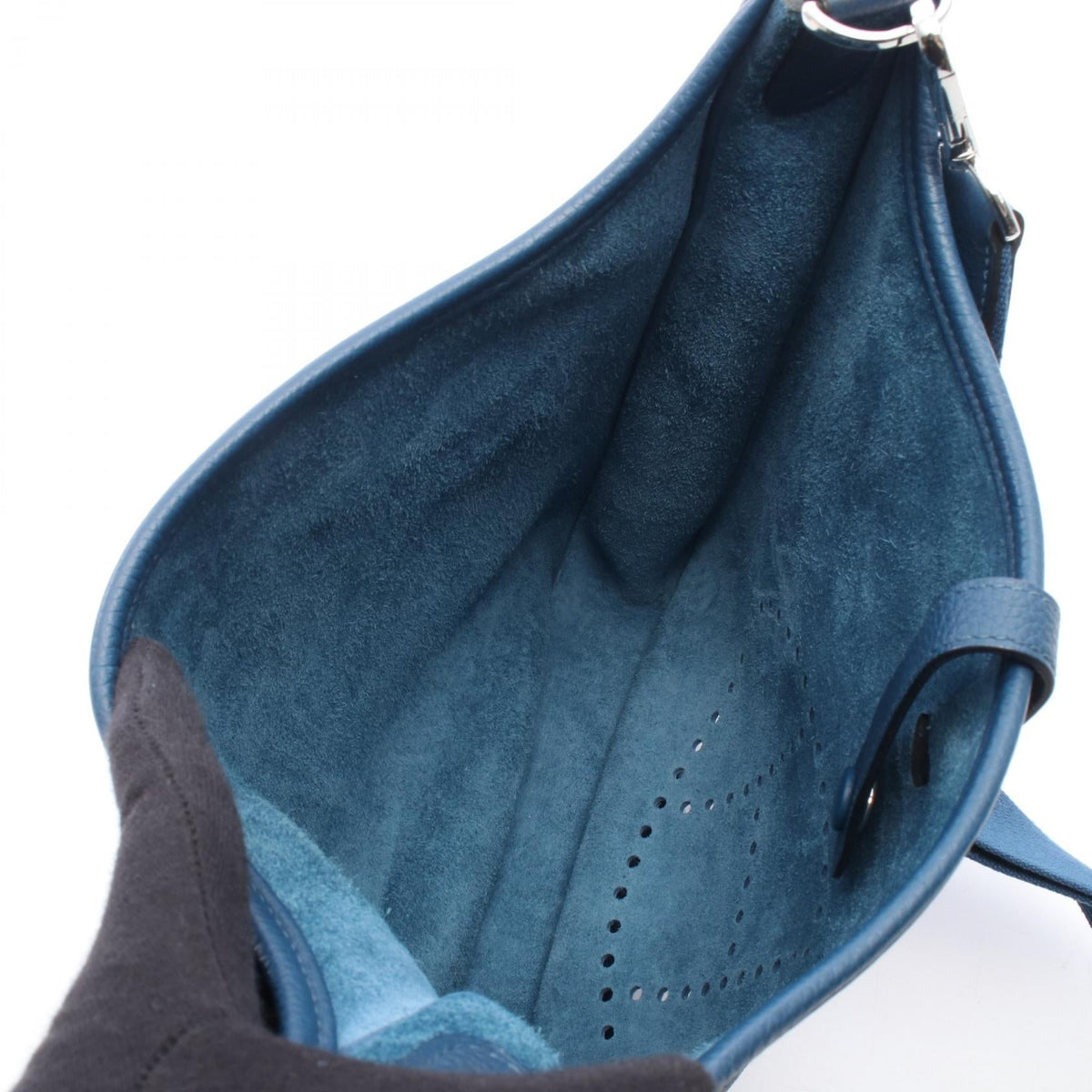 HERMES Evelyne 3 Trois PM Deep blue Shoulder Bag Blue Taurillon Clemence Other Taurillon Clemence 2101220078928