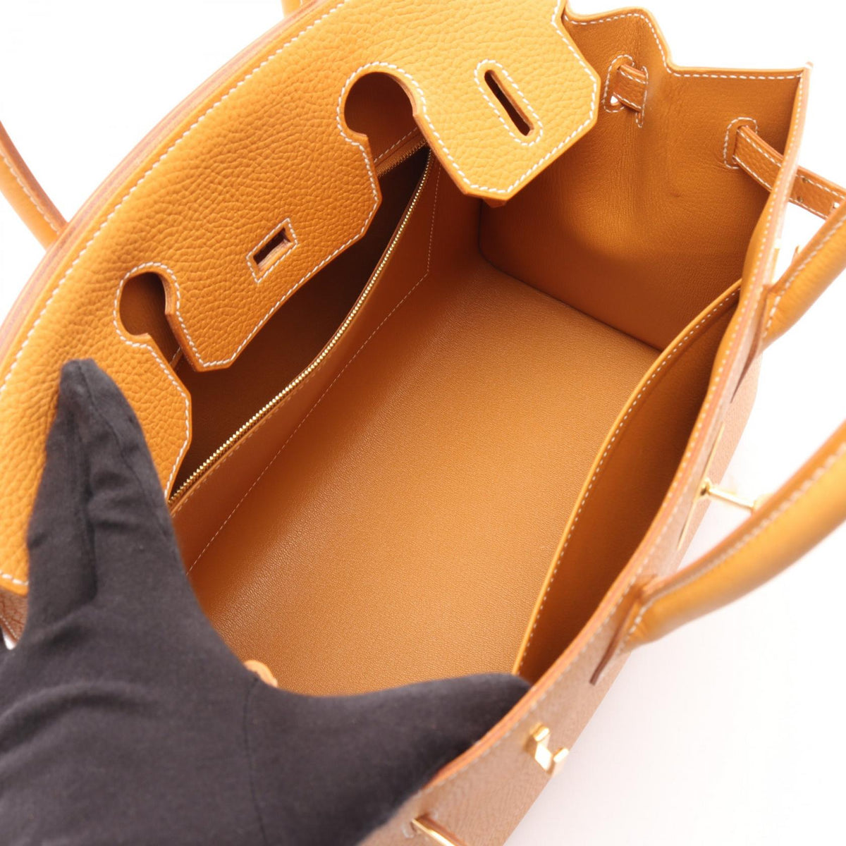 HERMES Birkin 30 Sellier Natural sable Handbag Brown Other Natural Grenade 2107601171271