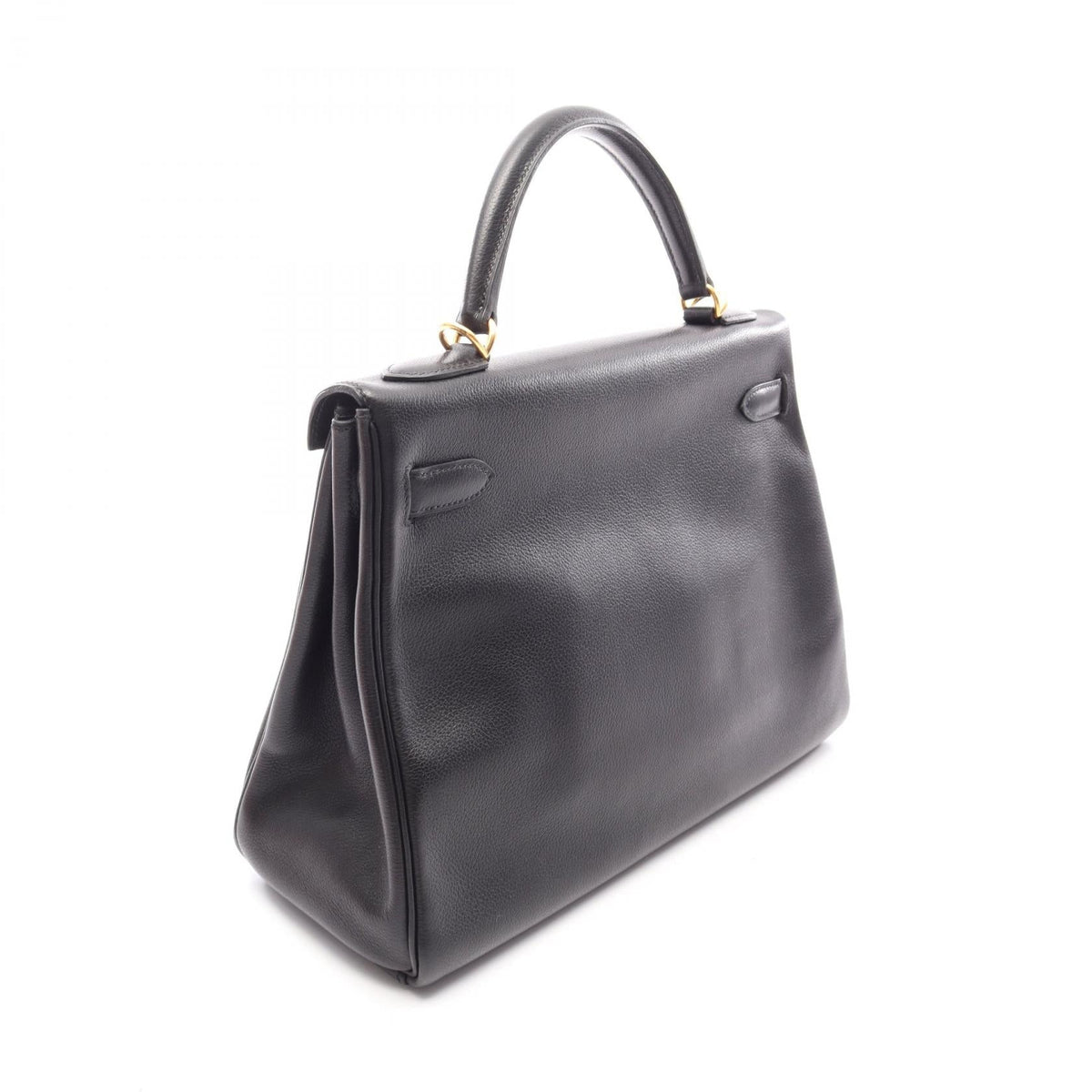 HERMES Kelly 32 inner stitch 2WAY Handbag Black Other Evergrain 2106800638752