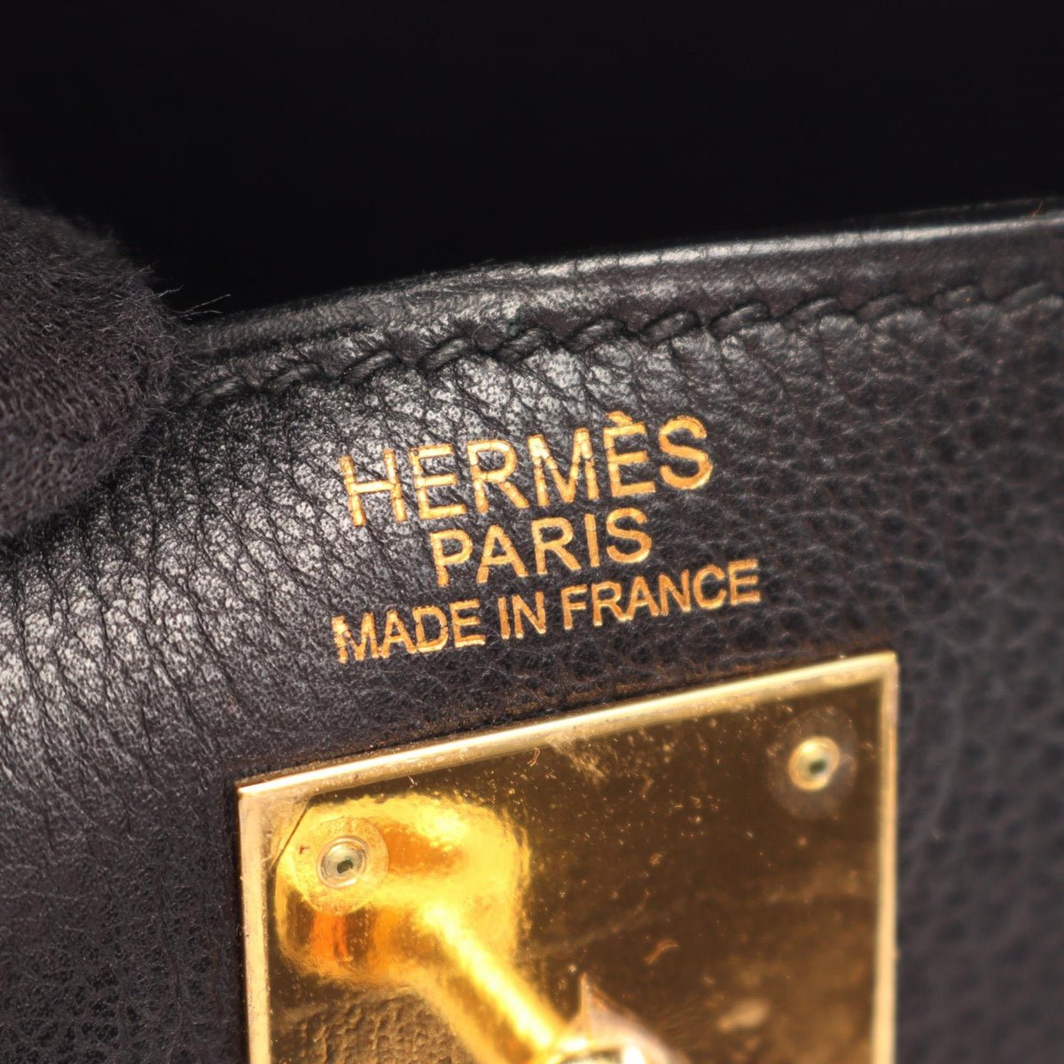 HERMES Kelly 32 inner stitch 2WAY Handbag Black Other Evergrain 2106800638752