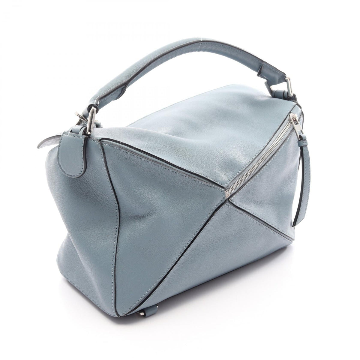 LOEWE Puzzle Bag Medium 2WAY Handbag Blue leather 2101220062262