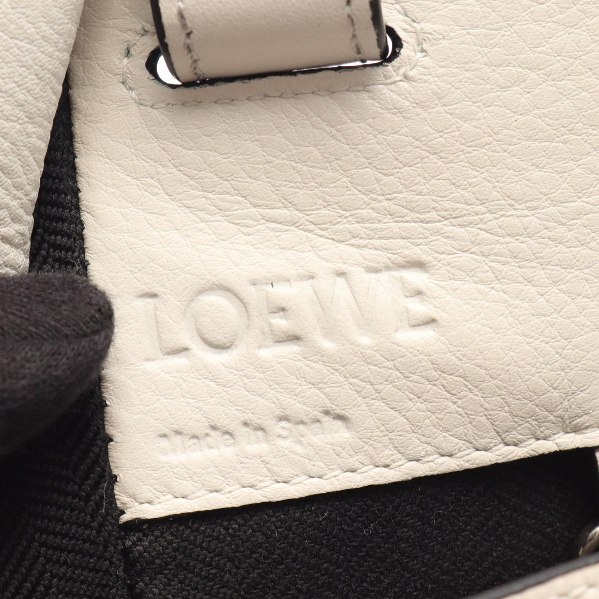 LOEWE Hammock Bag Small 2-Way Handbag White leather 2101220063054