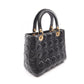 Dior LADY DIOR Christian Dior Medium Cannage 2WAY Handbag Black leather 2101220062972