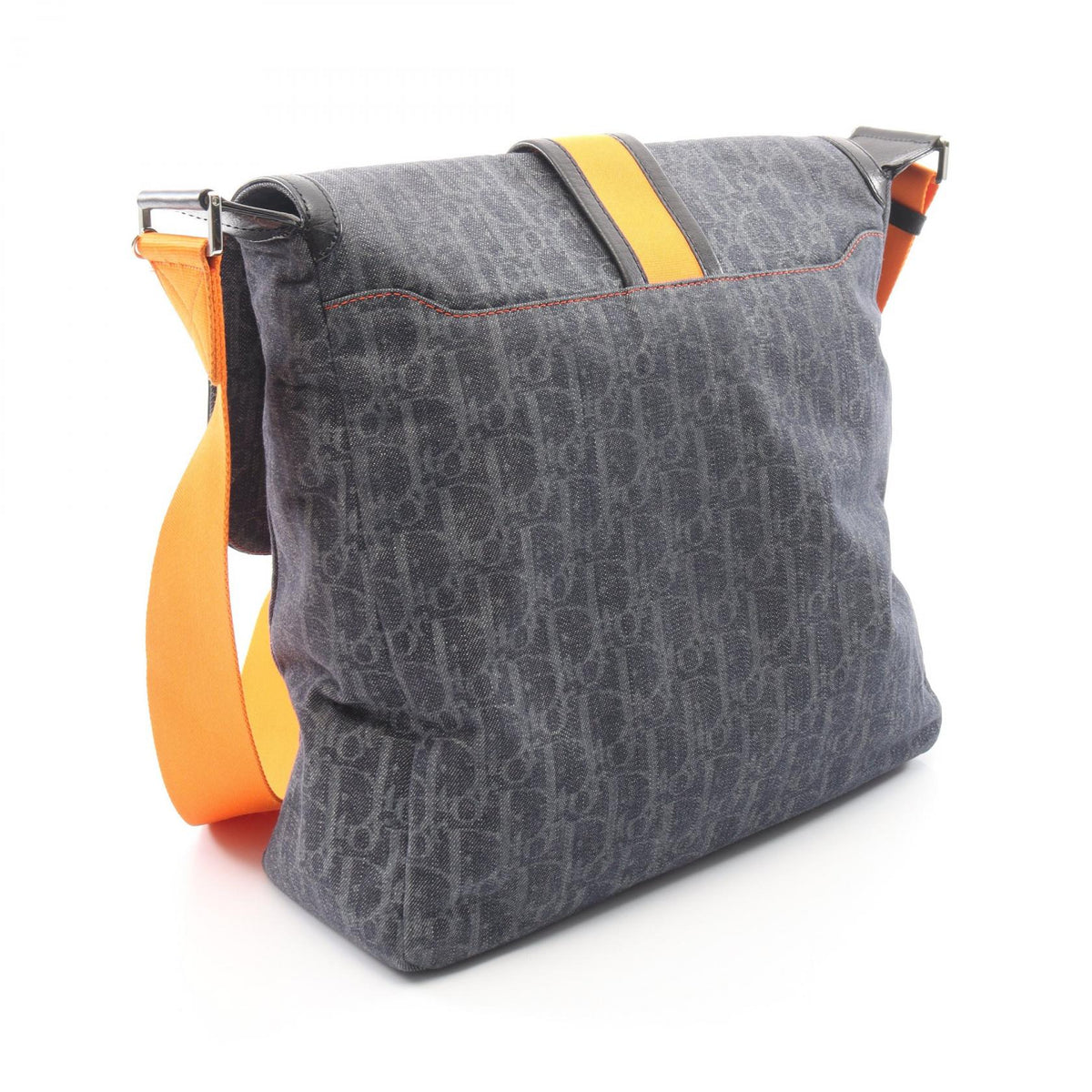 Dior Flightline trotter Shoulder Bag Navy/Black/Orange denim leather 2101220051969