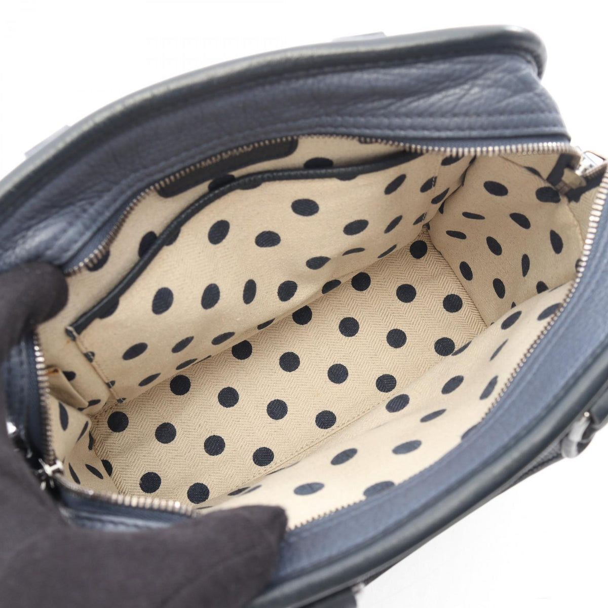 LOEWE CRUZ Small Handbag Blue/Navy leather 2101220052478