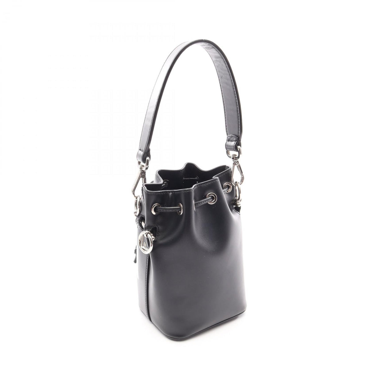 FENDI Mini Montresor 2WAY Handbag Black leather 8BS010 2120900131982