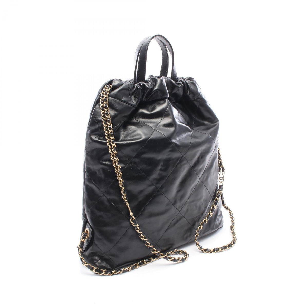 CHANEL Black Chanel 22 Large leather AS3313 2106800638561