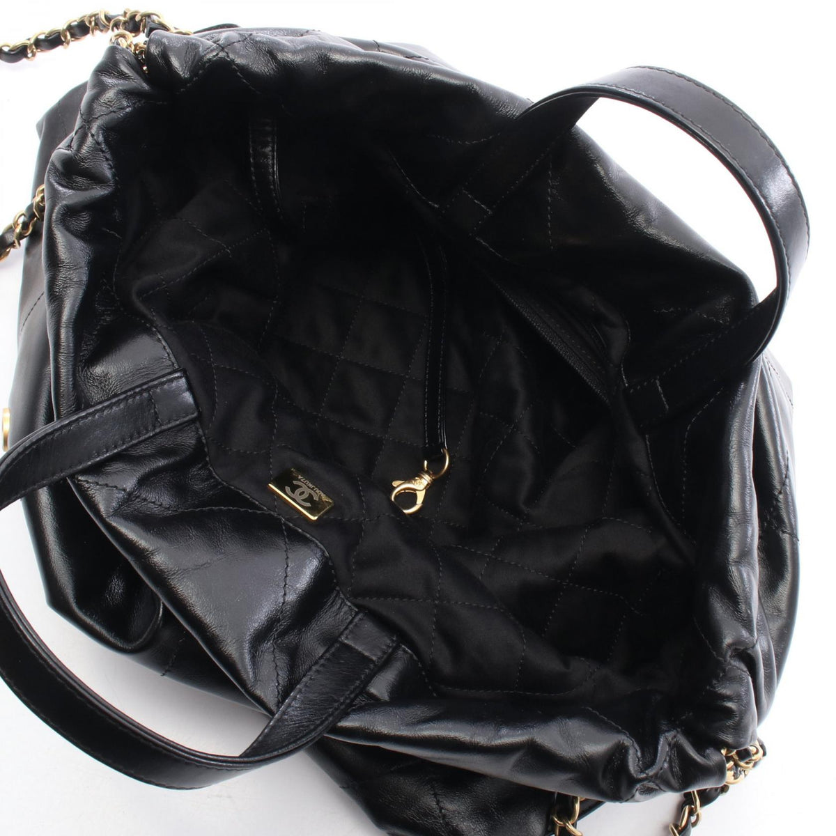 CHANEL Black Chanel 22 Large leather AS3313 2106800638561