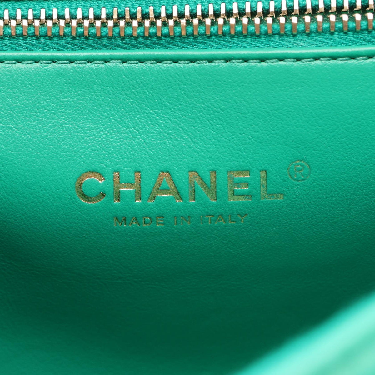 CHANEL Green Matelasse Square Chain Backpack Lambskin (sheep leather) 2106800636307