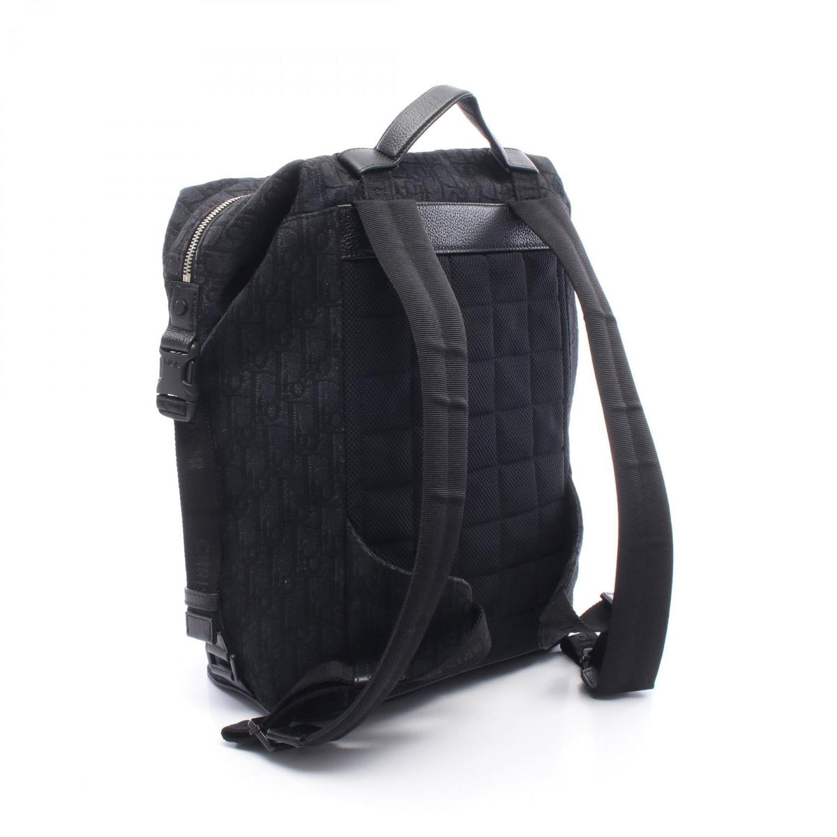 Dior Safari Oblique Rucksack Backpack Black canvas leather 2120100034120