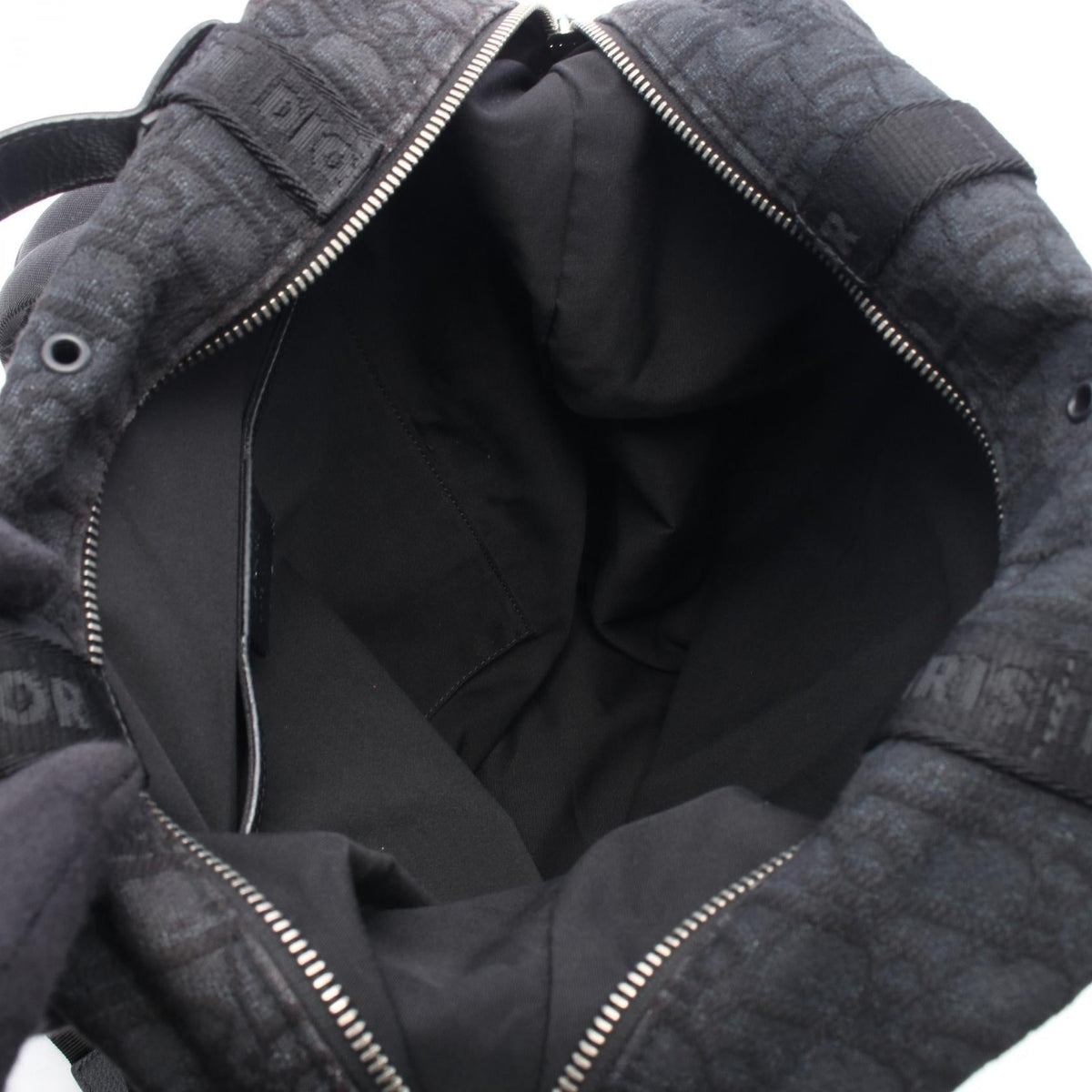Dior Safari Oblique Rucksack Backpack Black canvas leather 2120100034120