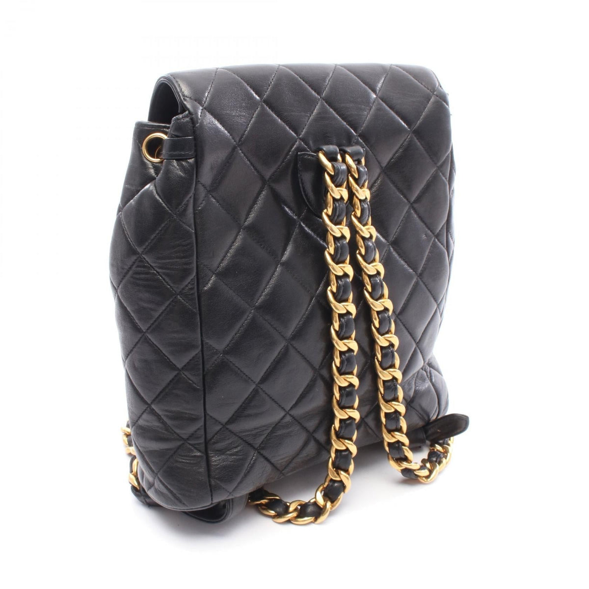 CHANEL Black Matelasse Turn Lock Chain Lambskin (sheep leather) 2101219991962