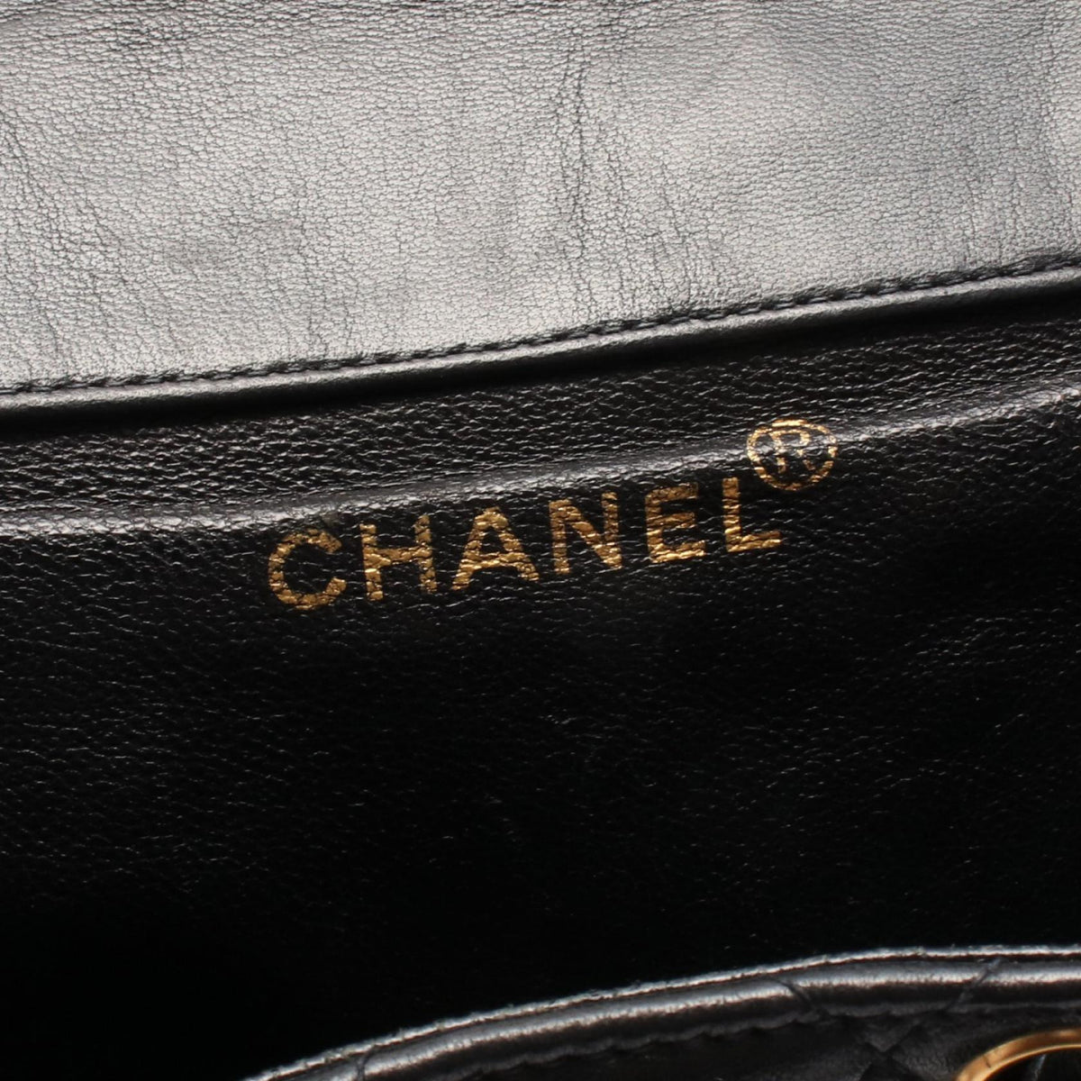 CHANEL Black Matelasse Turn Lock Chain Lambskin (sheep leather) 2101219991962
